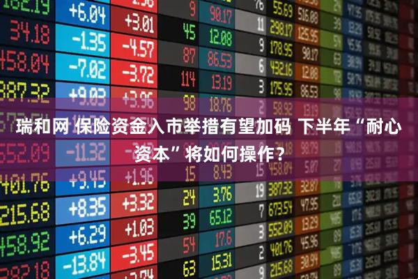 瑞和网 保险资金入市举措有望加码 下半年“耐心资本”将如何操作？